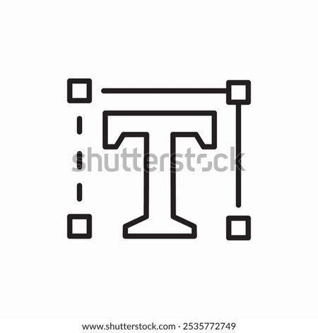 text object select icon sign vector