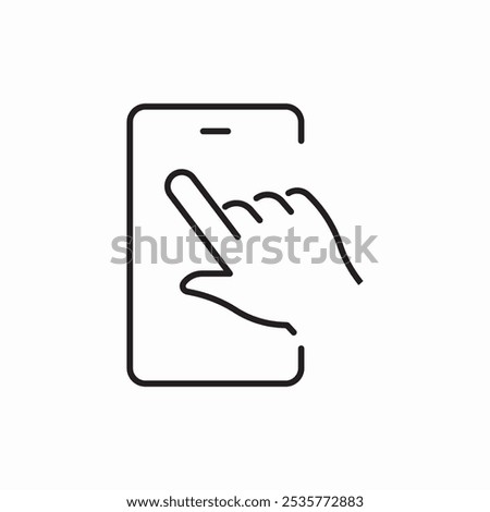 phone screen tap icon sign vector