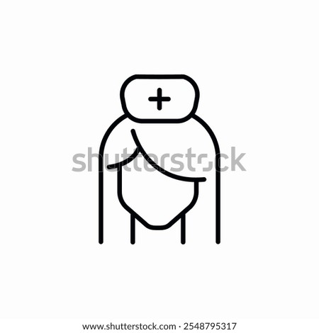 nurse hospital icon sign vector