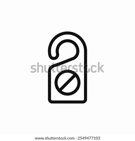 do not disturb door handle icon sign vector