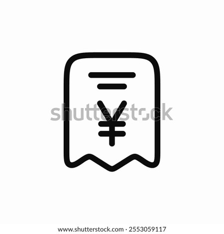 check bill yen icon sign vector