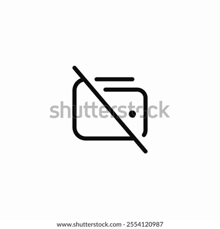 digital wallet turned off icon sign vector