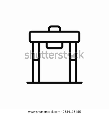 x ray gate icon sign vector