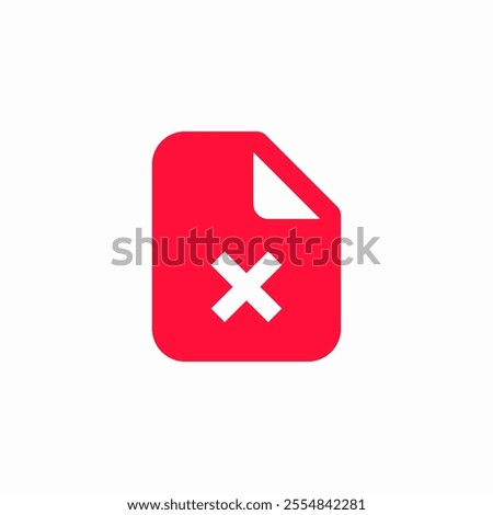 file document delete icon sign vector