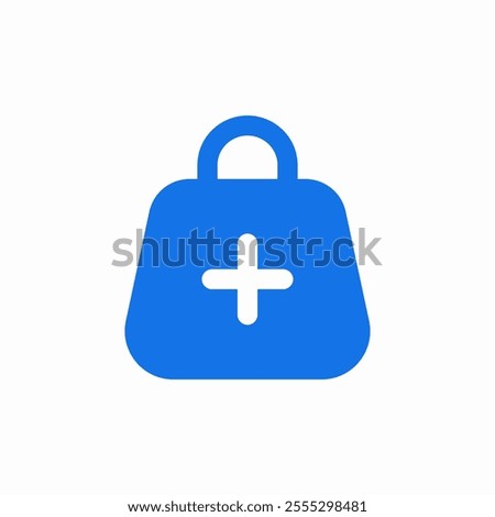 shopping bag add plus create icon sign vector