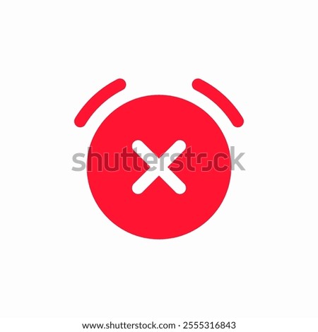 alarm clock delete icon sign vector