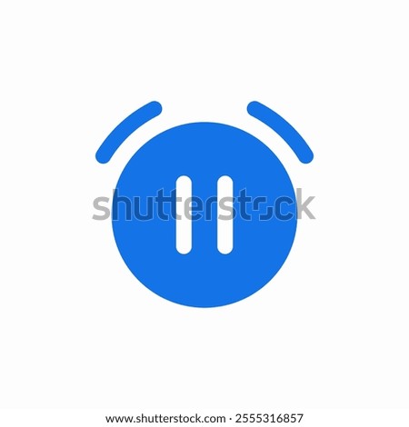 alarm clock pause icon sign vector