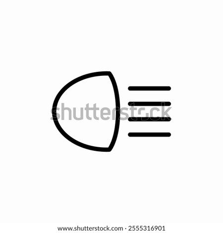 low beam light car icon sign vector