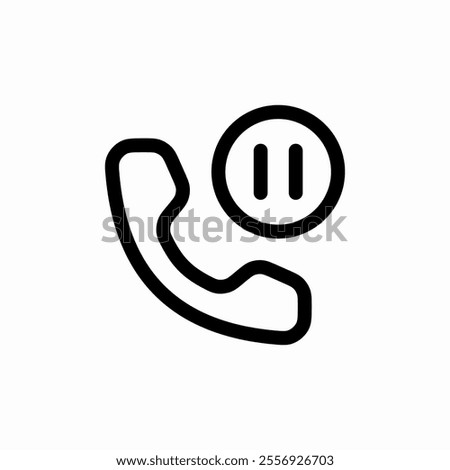 phone call pause icon sign vector