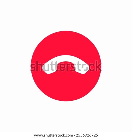 phone call reject red button icon sign vector