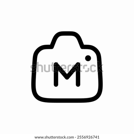 photo camera manual mode icon sign vector