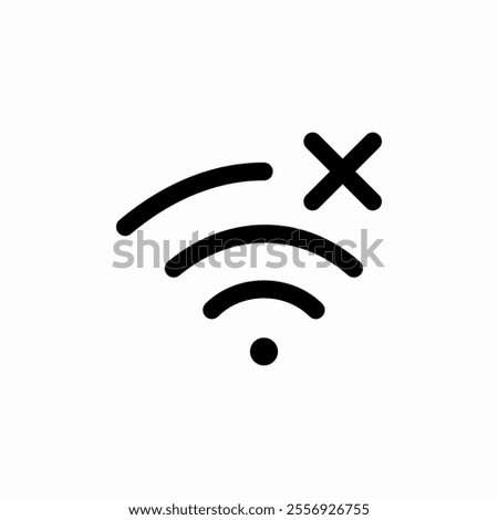 wifi internet no access error icon sign vector