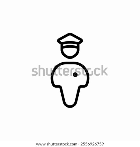 policeman guard icon sign vector