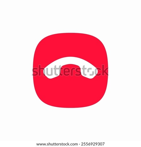 call reject red button icon sign vector