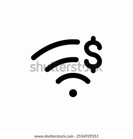 paid wifi internet icon sign vector