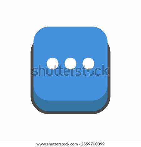 three dots menu button icon sign vector