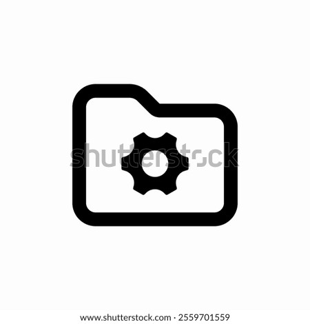 folder settings icon sign vector