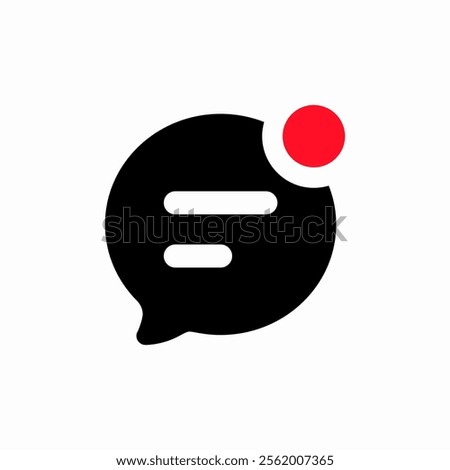 chat notification speech bubble icon sign vector