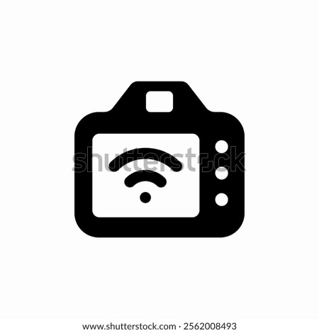 photo camera wifi icon sign vector