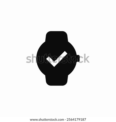 smart watch check mark icon sign vector