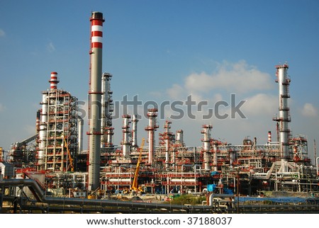 Big factory, chemical and petrochemical industry.