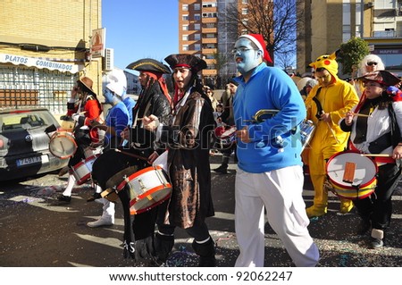 HUELVA , SPAIN - JANUARY 5: Magic Kings Parade on January 5, 2012 in Huelva, Andalusia, Spain.