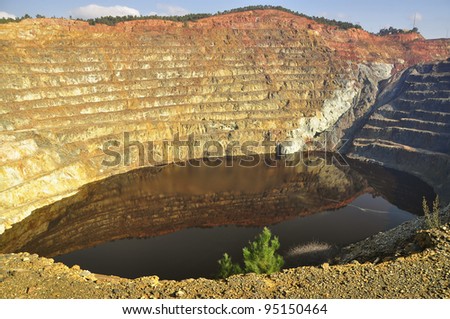 Image, Stock Photo Mining terraces in Riotinto, Huelva