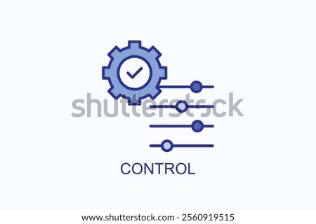 Control vector, icon or logo sign symbol illustration