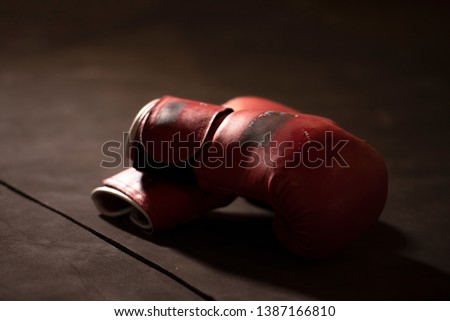  gloves on a white background close up Boxing gloves on lowkey Zdjęcia stock © 