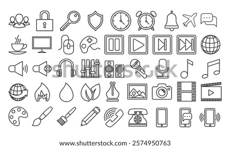 Science and  Technology Vector Icons design 