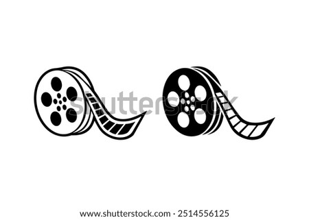 Film reel. Vector icon design.