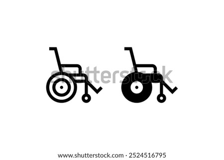 Wheelchair alt icon. Vector icon design.