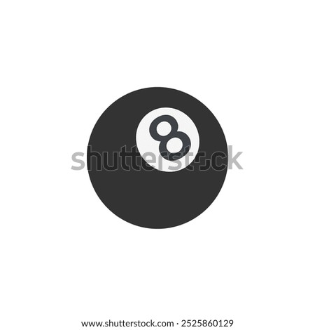 Pool 8 ball icon. Vector illustration design.