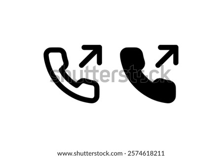 Phone outgoing icon illustration design