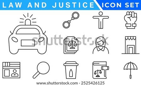 law and justice filled icons set. glyph icons such as finance book, low energy, ingot, keyword, allocation, depressed, corruption, handcuffs, organization chart, ungrowth icon