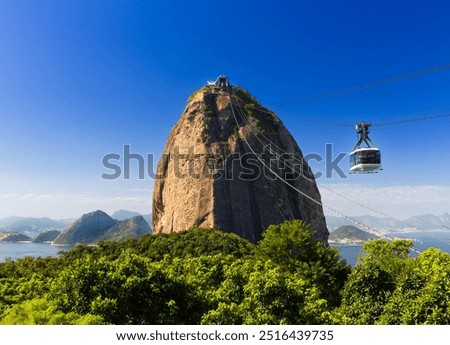 Similar – Image, Stock Photo Cable car at the Silsersee