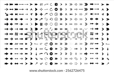 Arrows big black set icons, arrow icon, modern simple arrows, arrow vector collection cursor