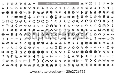 Arrow icon set. Modern simple arrows. Vector illustration.