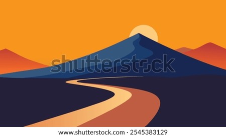 Similar – Image, Stock Photo Sun Shine Above Asphalt Country Open Road In Sunny Morning Or Evening. Open Free Road In Summer Or Autumn Season At Sunny Sunset Or Sunrise Time