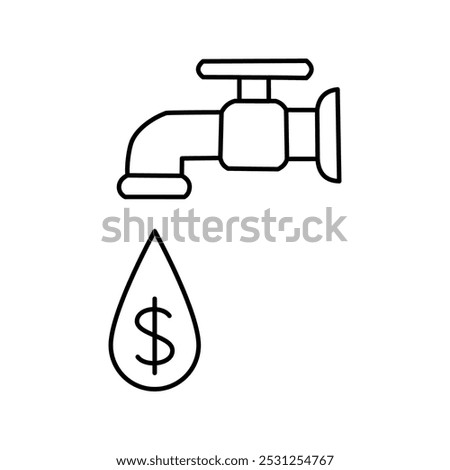 faucet and dollar vector illustration design