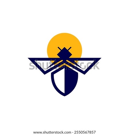 Protect what matters most with this bold and effective Insect Shield logo design. Featuring a stylized shield combined with an insect motif, this logo symbolizes defense, safety, and protection agains