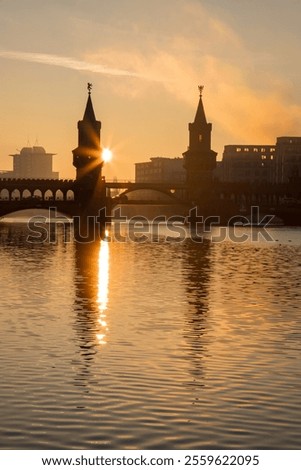 Similar – Image, Stock Photo Reflection of the Berlin television tower in a building