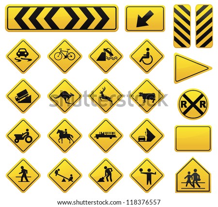 Vector Road Sign Set - 118376557 : Shutterstock