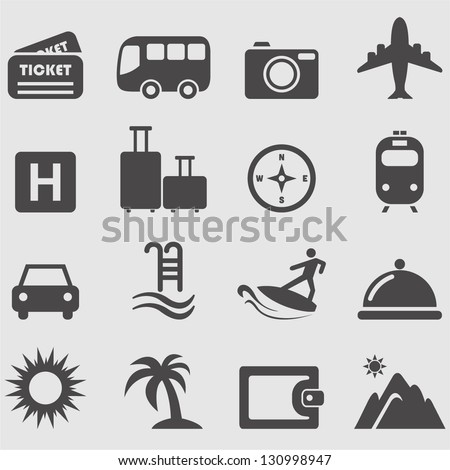 Travel Icons Set.Vector - 130998947 : Shutterstock