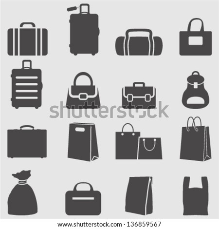 Bag icons set.Vector