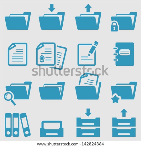 Folder icons set.Vector