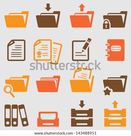 Folder icons set.Vector