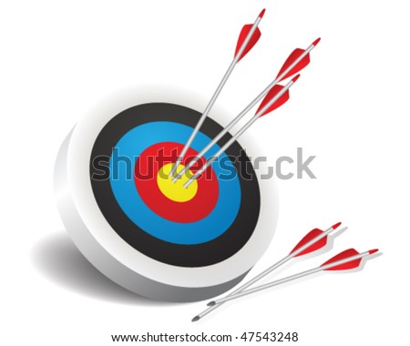 Archery Target Stock Vector Illustration 47543248 : Shutterstock