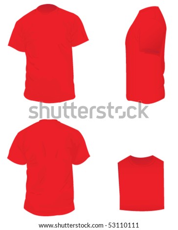 Red Blank T Shirt Stock Vector Illustration 53110111 : Shutterstock