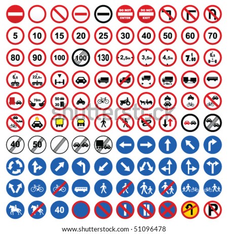 road sign icons